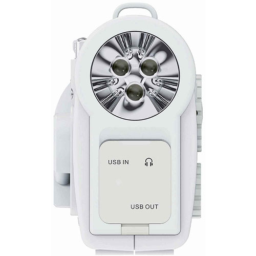 WINTECH 手回し充電ラジオライト ASNKDR-108W|家電 情報家電 ラジオ