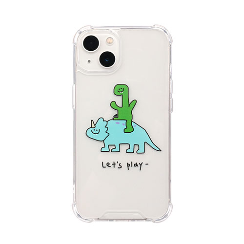 168cm ハイブリッドクリアケース for iPhone 13 Let's play ASN168259i13|スマートフォン・タブレット・携帯電話 iPhone アクセサリー