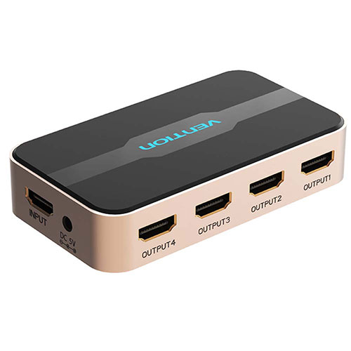 VENTION 1 In 4 Out HDMI Splitter Black ASNAC-2496| Ϣ AV쥯