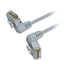 【5本セット】 VENTION Cat.6a LANケーブル UTP 直角コネクタ 360°スイングタイプ グレー 3m グレー ASNIB-0309X5|パソコン パソコン周辺機器 LANケーブル