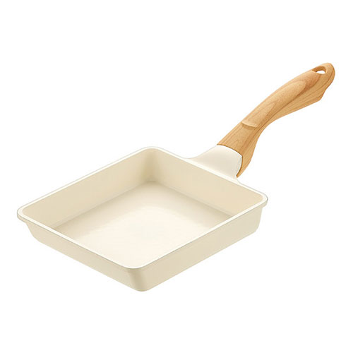 よこやま ヴェライトIHセラミックコーティン　玉子焼15×18cm 耐久性抜群 内面・外面セラミックコーティ..