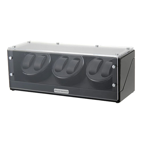 Royal hausen ロイヤルハウゼン ワインダー ワインディングマシーン 6本巻 上品な高級感 モダンデザイン ASNGC03-T102BB|雑貨・ホビー・インテリア 雑貨 腕時計