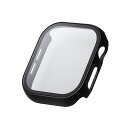 エレコム Apple Watch Series 10 (46mm) フルカバーケース プレミアムガラス ゴリラ セラミックコート ブラック ASNAW-24AF...