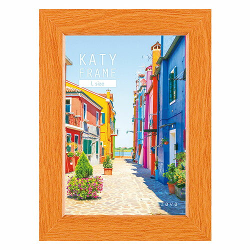 【5枚セット】 ケイティL判 ナチュラル 落ち着いた木目調フレーム・タテ/ヨコ兼用 ASN22555713X5|雑貨..