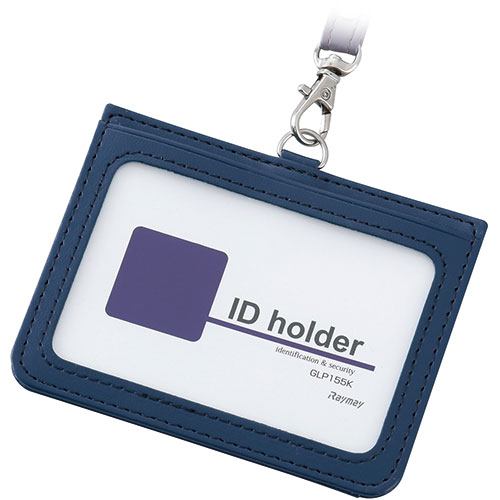 レイメイ藤井 IDホルダー 2ポケット 高級感のある合皮製のIDホルダー ネイビー ASNGLP155K|雑貨・ホビ..