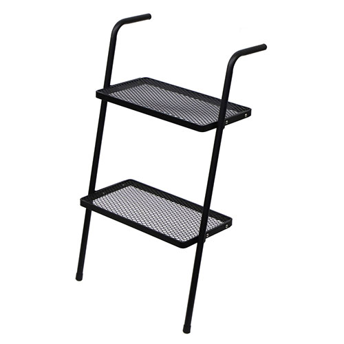 COLLEND ガーデンラダーラック ブラック 壁に立て掛けるだけの2段式ラック 玄関先やベランダなどのちょ..