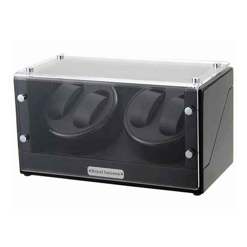 Royal hausen ロイヤルハウゼン ワインダー ワインディングマシーン 4本巻 上品な高級感 モダンデザイン ASNGC03-D102BB|雑貨・ホビー・インテリア 雑貨 腕時計