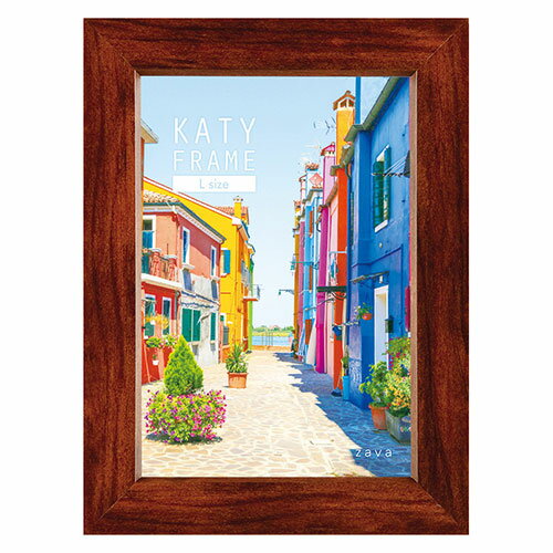 【5枚セット】 ケイティL判 ブラウン 落ち着いた木目調フレーム・タテヨコ兼用 ASN22555714X5|雑貨・ホ..