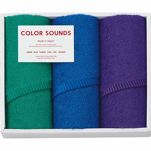 COLOR SOUNDS フェイスタオル3P ブルー 29×75cm ASNB1119596|雑貨・ホビー・インテリア 雑貨 タオル・..