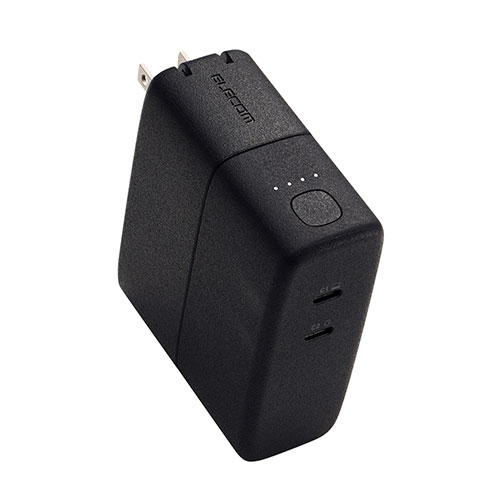 エレコム AC充電器一体モバイルバッテリー 5000mAh/67W/C×2 ブラック ASNDE-AC11-5000BK|スマートフォン・タブレット・携帯電話 スマートフォン モバイルバッテリー エレコム AC充電器一体モバイルバッテリー 5000mAh/67W/C×2 ブラック ASNDE-AC11-5000BK|スマートフォン・タブレット・携帯電話 スマートフォン モバイルバッテリー