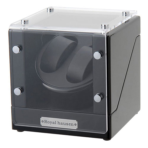 Royal hausen ロイヤルハウゼン ワインダー ワインディングマシーン 2本巻 上品な高級感 モダンデザイン ASNGC03-S102BB|雑貨・ホビー・インテリア 雑貨 腕時計