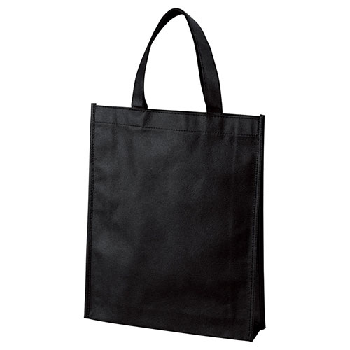 【10枚セット】 不織布A4スクエアトート カタログや書類を入れるのに最適・マチ薄 ナイトブラック ASN2..