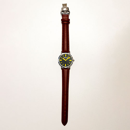 GRUS グルス 腕時計 ロービジョンウォッチ 見やすい文字盤 Dバックル 黒ダイヤル×黄インデックス ASNGRS007-05|雑貨・ホビー・インテリア 雑貨 腕時計