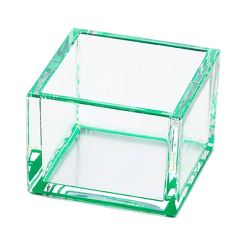 【5個セット】 ヤマコー 用美 業務用 クリア枡 (約6.1×6.1×4.3cm) 緑 ホテル・旅館...
