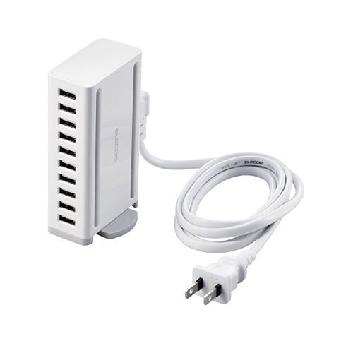 エレコム AC充電器 USB充電器 卓上多ポート 合計60W USB-A10ポート 縦置き横置き対応 ホワイト ASNEC-ACD04WH|スマートフォン・タブレット・携帯電話 スマートフォン 充電器 エレコム AC充電器 USB充電器 卓上多ポート 合計60W USB-A10ポート 縦置き横置き対応 ホワイト ASNEC-ACD04WH|スマートフォン・タブレット・携帯電話 スマートフォン 充電器