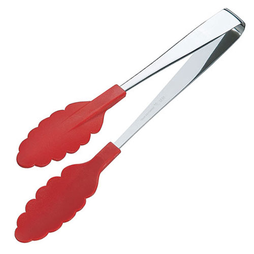 田辺金具 抗菌耐熱カラートング(中) 250mm レッド ASNTK-0026|雑貨・ホビー・インテリア キッチン雑貨 調理器具