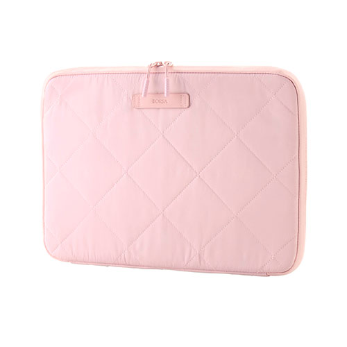 エレコム キルティングインナーケース クロスステッチ オトナ可愛いデザイン マカロンピンク ASNBM-IBQTX14PN|雑貨・ホビー・インテリア 雑貨 キャリングバック
