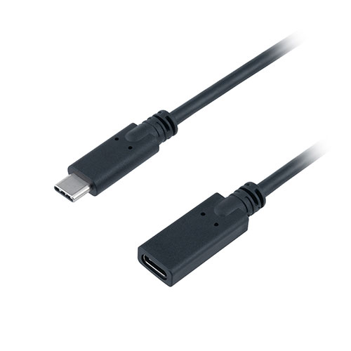 MCO USB3.2延長ケーブル Type-C 0.5m ブラック USBケーブルを伸ばしたい時に便利な延長ケーブルです ASNUSB-EC3005BK|スマートフォン・タブレット・携帯電話 スマートフォン ケーブル