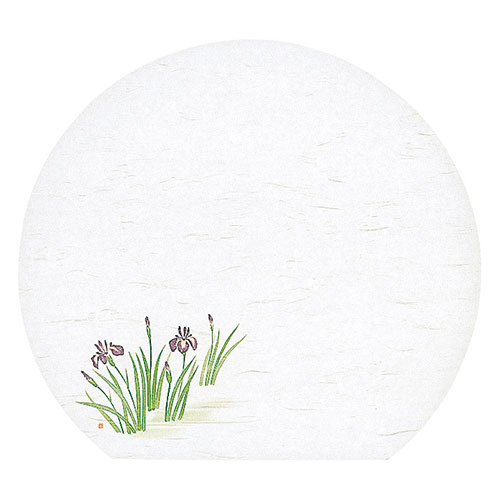 ヤマコー 用美 業務用 尺3半月雲竜和紙懐石まっと 枯淡 花しょうぶ (100枚入) ASNyamaco65212|雑貨・ホビー・インテリア キッチン雑貨 食器・カトラリー