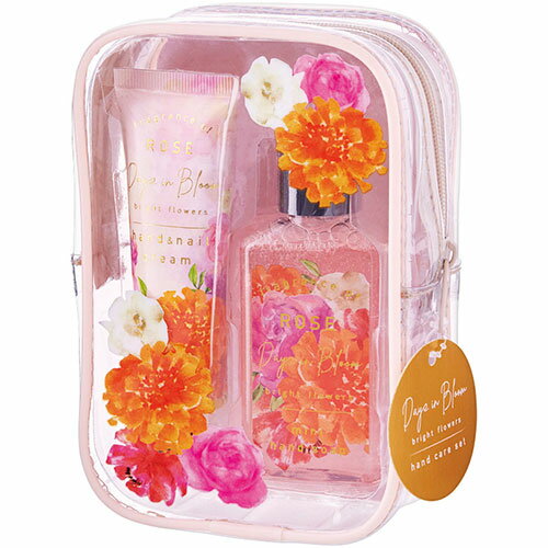 デイズインブルーム ポーチインハンドケアセット ミニハンドソープ(中国)・ハンド&ネイルクリーム×各1 ..