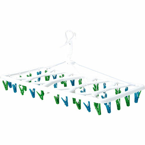 【5セット】 ノーブランド ランドリーハンガー40 グリーン&ブルー ASNMMT66677X5|雑貨・ホビー・インテ..