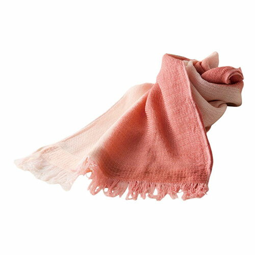 天然草木染 すみれ織ウールコットンマフラー 天然植物由来染料・媒染剤 35×165cm ピンク ASNK50414036|ファッション アクセサリー・装身具