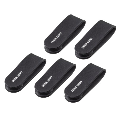 サンワサプライ マグネット ケーブルクリップ ブラック 5個入り ブラック ASNCA-517BK|雑貨・ホビー・..