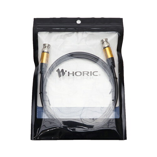 【5本セット】 HORIC ホーリック BNC同軸ケーブル 1m 75Ω 3C-2V ASNBN10-030GBX5|家電 オーディオ関連 AVケーブル