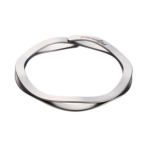 MAENI WAVECLIPS マネークリップ 波形状の特殊なバネでヘタれない ラージ(リングサイズ60mm) シルバー ..