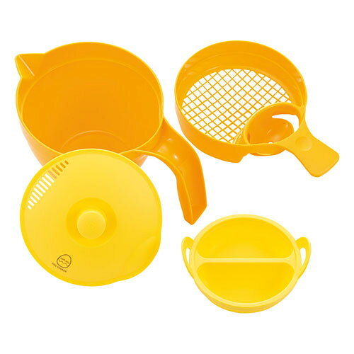 【5個セット】 便利なたまご調理器ピヨコちゃん 【本体約650ml・ボウル・ストレーナー・オムレツメーカー・フタ】 ASN22657004X5|雑貨・ホビー・インテリア キッチン雑貨 調理器具