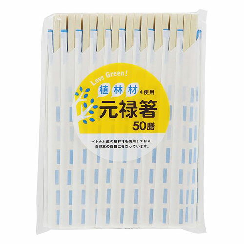 【50膳×10セット】 大和物産 Love Green! 植林材元禄箸 ASNMMT00550X10|雑貨・ホビー・インテリア キッ..