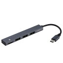 ナカバヤシ USB2.0Type-C3ポート変換コンボ グレー ASNCOM-C2MSD113GY|パソコン パソコン周辺機器 USBハブ(2)