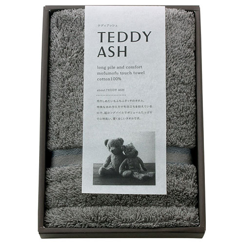 TEDDY ASH テディアッシュ もふもふタッチ ハンドタオル グレー 34×34cm 思わず頬ずりしたくなる心地良さ ASNB2024108|雑貨・ホビー・インテリア 雑貨 タオル・バスタオル・フェイスタオル ryoccado-10303071 緑花堂ストア パッケージ画像