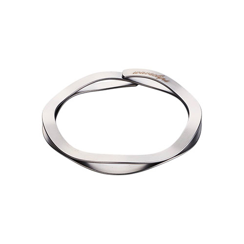 MAENI WAVECLIPS マネークリップ 波形状の特殊なバネでヘタれない スモール(リングサイズ50mm) シルバ..