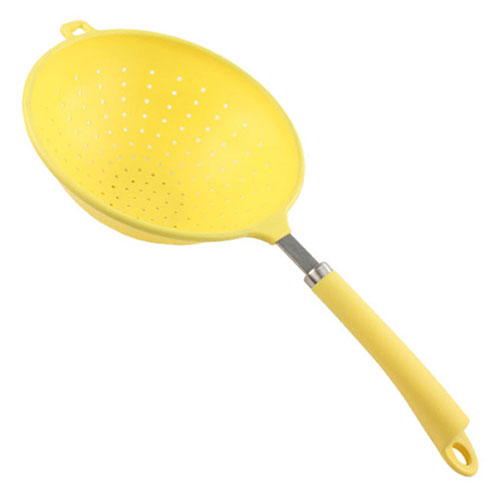 ユーロキッチン eurokitchen シリコン柄付ストレーナー 水切り器 取っ手タイプA□ 食洗機対応 油きりOK ..