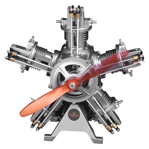 FlukeForest リアルに駆動 星形 5気筒 エンジンモデル 内部構造をリアルに再現 航空機のエンジンが学べ..