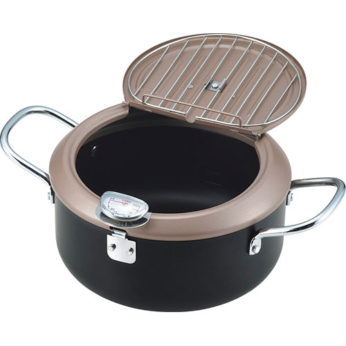 食彩亭 バット蓋付天ぷら鍋20cm 0.9L(適正容量)、2.6L(満水容量) ASNC6125598|雑貨・ホビー・インテリ..