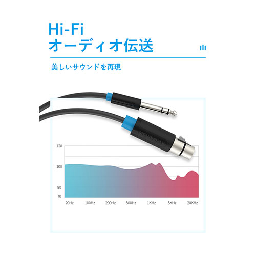 VENTION 6.5mm Male to XLR Female オーディオケーブル 5m ブラック ASNBB-5749|家...