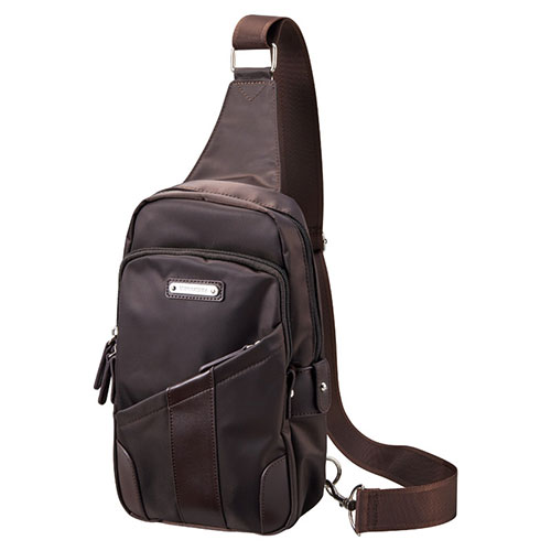 ユミカツラ ボディバッグ 28×16×7cm YUMI KATSURA メンズライン ブラウン ASNK50802116|雑貨・ホビー・..