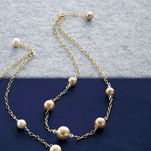 アトリエエトラ コットンパールネックレス ベージュ ASNK60111914|ファッション アクセサリー・装身具 2