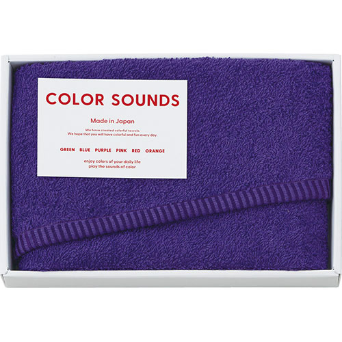 COLOR SOUNDS フェイスタオル パープル 29×75cm ASNB1039555|雑貨・ホビー・インテリア 雑貨 タオル・バスタオル・フェイスタオル