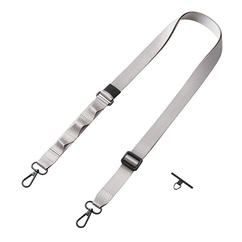 エレコム スマホショルダーストラップ ストラップホールシート フラット型 アッシュグレー ASNP-STSDH1FLPGY|スマートフォン・タブレット・携帯電話 スマートフォン その他アクセサリー