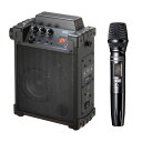 サンワサプライ ワイヤレスマイク付き拡声器スピーカー バッテリー内蔵 ワイヤレスマイク1本対応 ASNMM-SPAMP17|家電 オーディオ関連 スピーカー