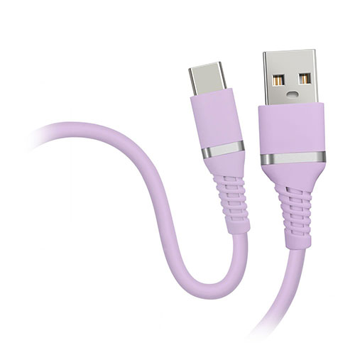 HIDISC やわらかケーブル USB-A to Type-C ラベンダーパープル ASNHD-SACC1PL|スマートフォン・タブレット・携帯電話 スマートフォン 充電器 HIDISC やわらかケーブル USB-A to Type-C ラベンダーパープル ASNHD-SACC1PL|スマートフォン・タブレット・携帯電話 スマートフォン 充電器