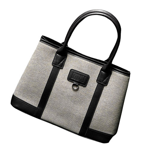 ジュンコ コシノ イコール エルガリー手提げバッグ 20×39×12.5cm マグネット開閉式 ブラック ASNK50614..