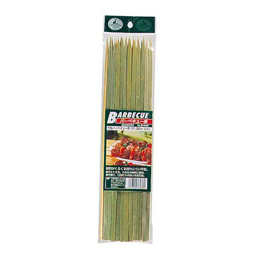 キャプテンスタッグ 竹製バーベキュー串 平 30cm 20本入 ASNM-6436|雑貨・ホビー・インテリア キッチン..