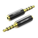 【5セット】 VENTION 3.5mm Male to 2.5mm Female 変換AUXアダプター メタルタイプ ブラック ASNBF-6647X5|パソ...