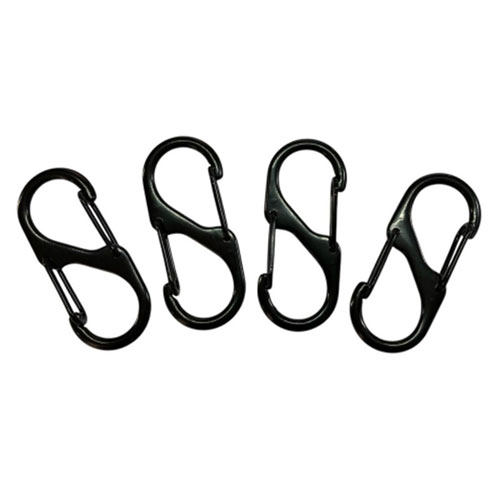 リッチボンド TIGER カラビナ ブラック 4個入り 両側に引っ掛けることができる、使いやすいデザイン AS..