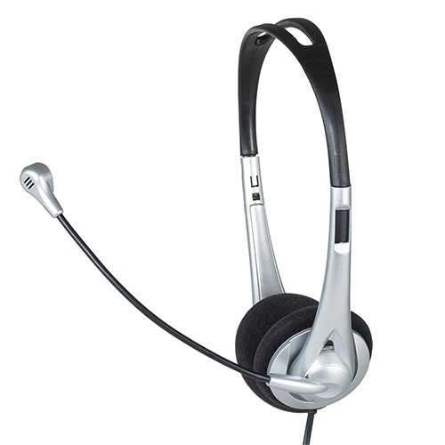 ナカバヤシ 4極ヘッドセット シルバー ASNMHM-STB28SL|パソコン パソコン周辺機器 ヘッドセット