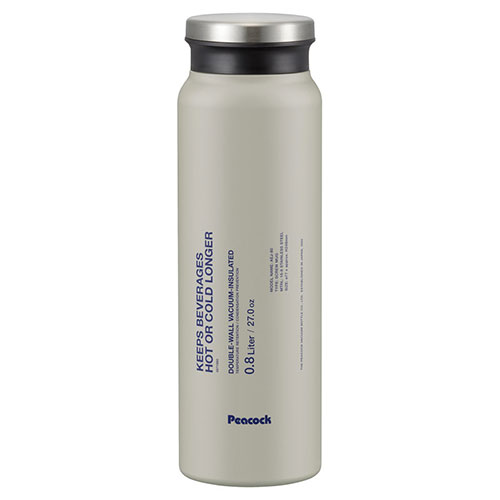 ピーコック ステンレスボトル スクリューマグタイプ 800ml ストーングレー 【約φ77×248mm】 ASN22643409|雑貨・ホビー・インテリア キッチン雑貨 タンブラー・マグカップ・コップ・グラス